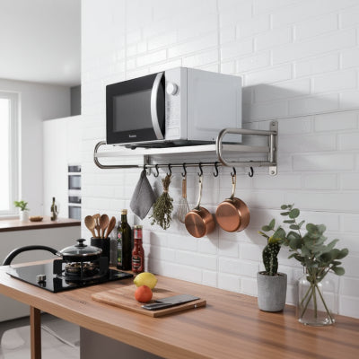 étagère pour micro onde 6 crochets simple et pratique MaxiRang