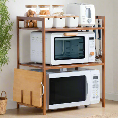 etagere pour micro onde fonctionnelle et polyvalente version souble