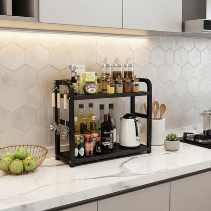etagere pour plan de travail cuisine 2 niveaux WoodIron
