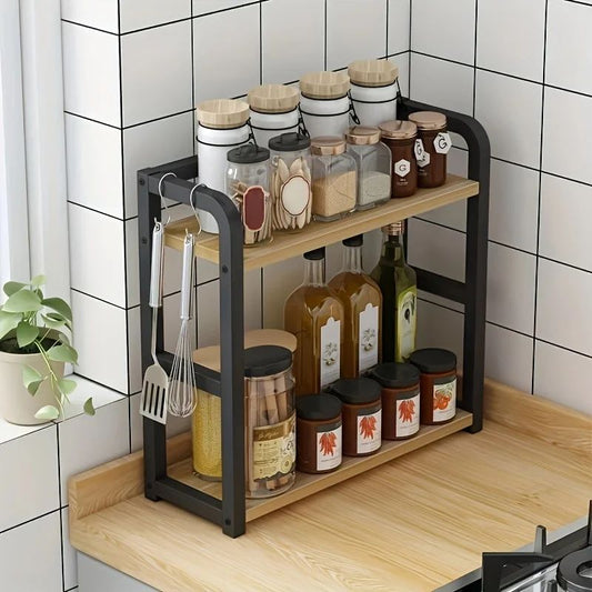 etagere pour plan de travail cuisine bois fer WoodIron