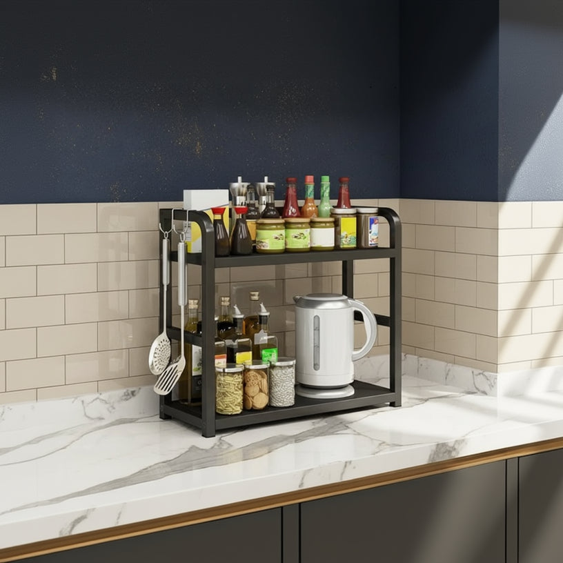 etagere pour plan de travail cuisine organisateur stable WoodIron