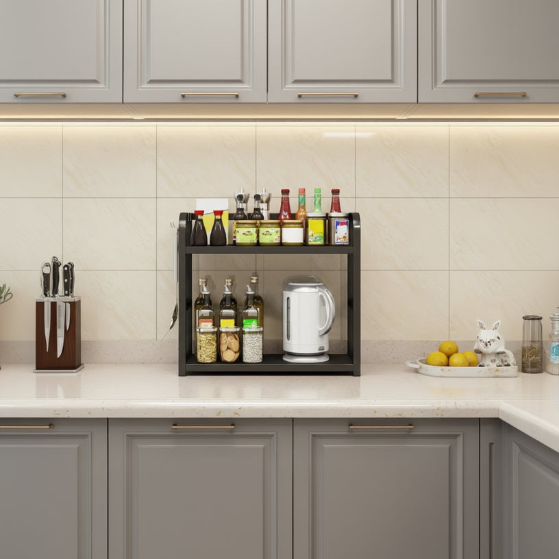etagere pour plan de travail cuisine rangement epices WoodIron