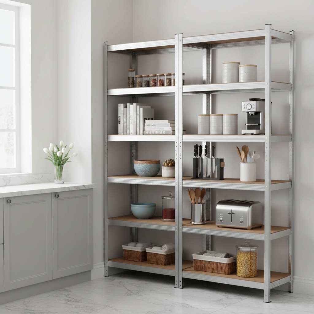 etagere rangement cellier rangement vertical FlexiRack 5Niveaux 180cm