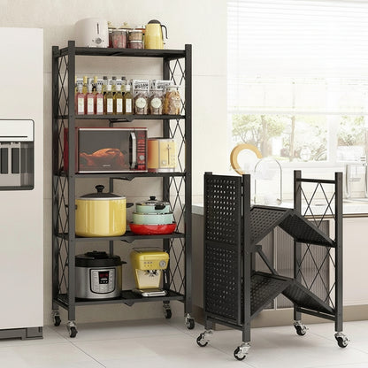 etagere rangement cuisine pliable acier design epure noir Structura