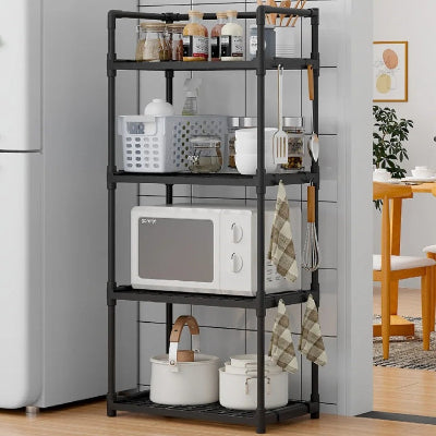 etagere rangement cuisine quatre niveaux gagnez de place facilement noir