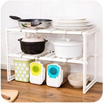 étagère rétractable gain place espace optimisé fonctionnel SlideStore Blanc