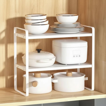 etagere sur pied pour cuisine blanc Structo Double 40cm