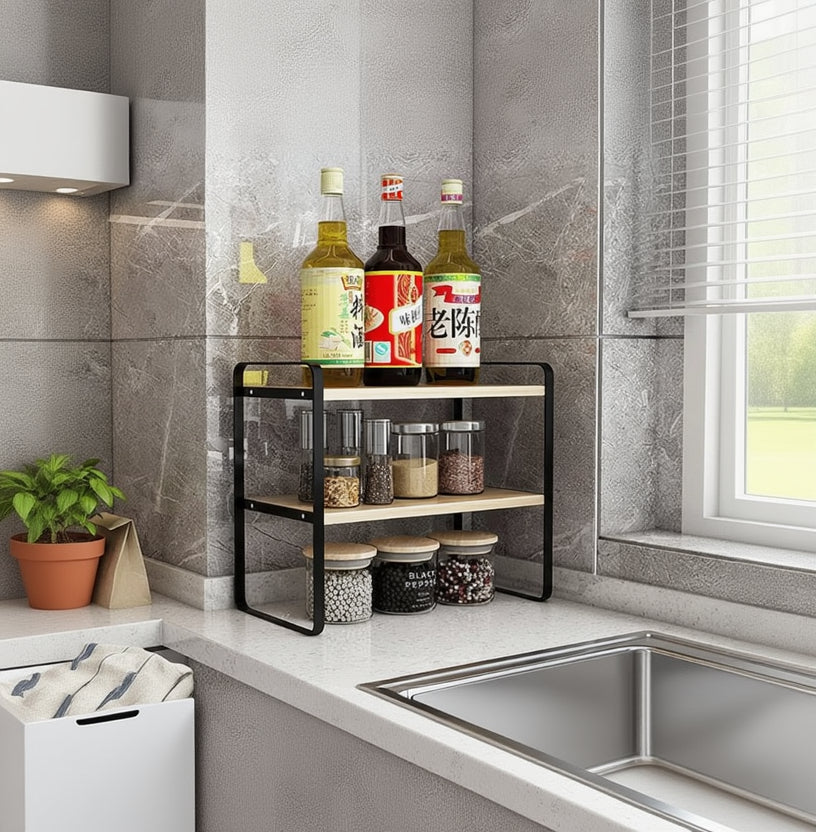 etagere sur pied pour cuisine organisateur multifonctionnel stable StructoDouble 40cm