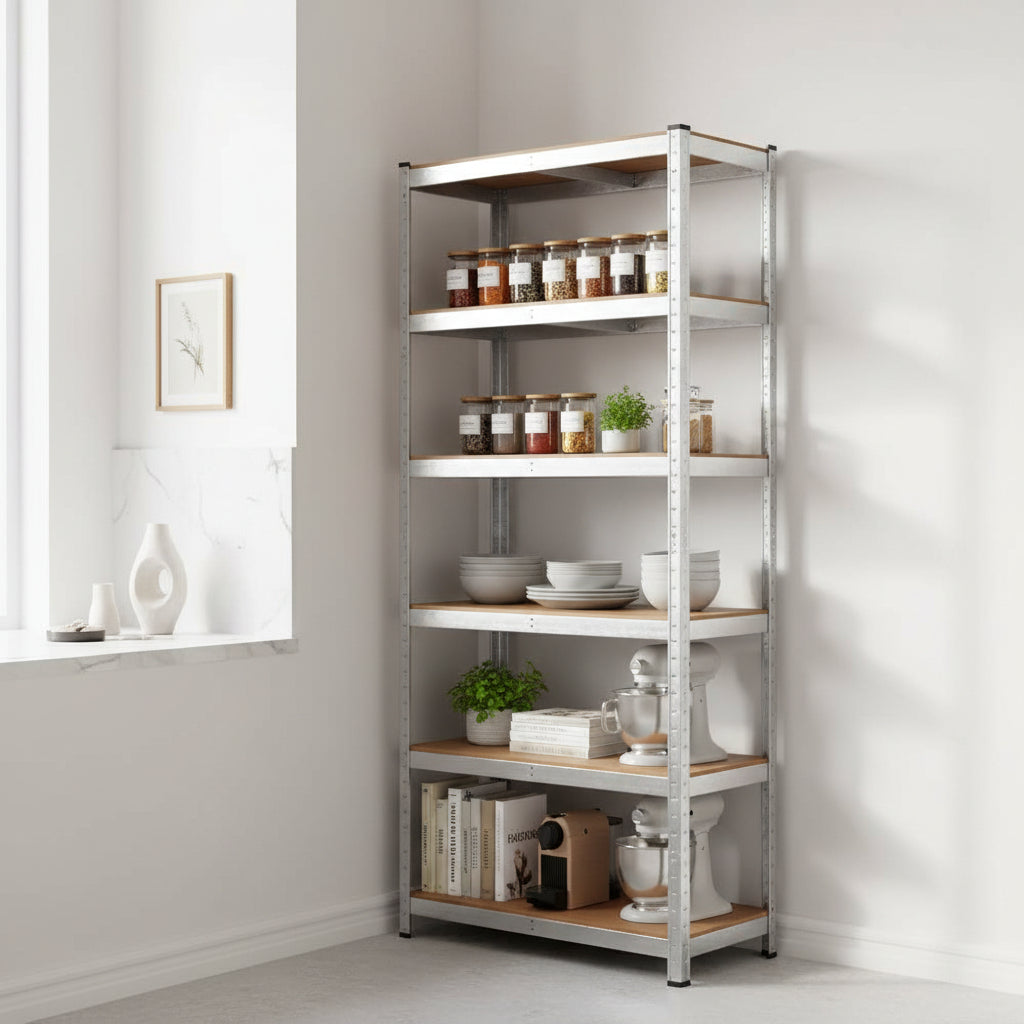 Etagere sur pied pour cuisine stockage provisions vaisselle ustensiles FlexiRack 180cm