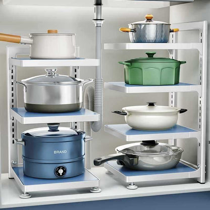 étagère surélevée cuisine gain de place moderne KitchenMax Blue