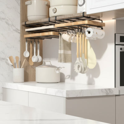 etagere suspendue cuisine personnalisable avec sans crochets