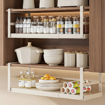 etagere telescopique cuisine suspendue interieur exterieur placard blanche