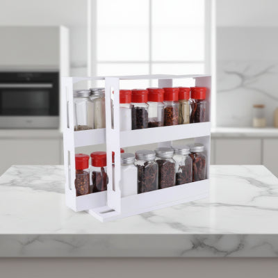 Étagères à épices 2 niveaux glissante pratique gain espace EpiceGliss