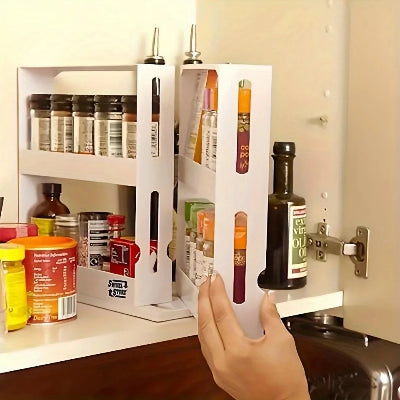 Étagères à épices angle rangement pivotant pour placard cuisine