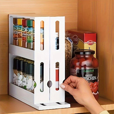 Étagères à épices cuisine angle gain optimisation petit espace