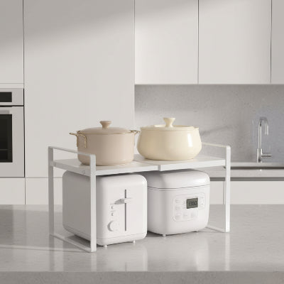 etageres cuisine blanches hauteur 25.3 cm retractables gagneplace