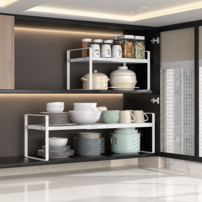 etageres cuisine retractables blancs compatibles tout espace gagneplace