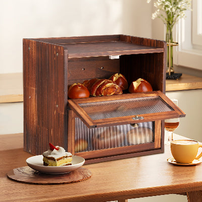 Huche à pain cuisine moderne ou vintage bois marron Painothèque