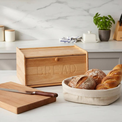 Huche à pain en bois capacité généreuse baguettes Arboria