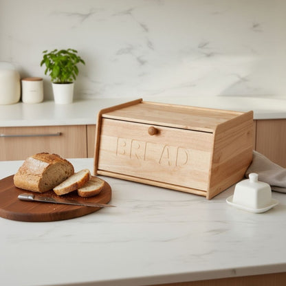Huche à pain en bois poignée pratique ouverture Arboria