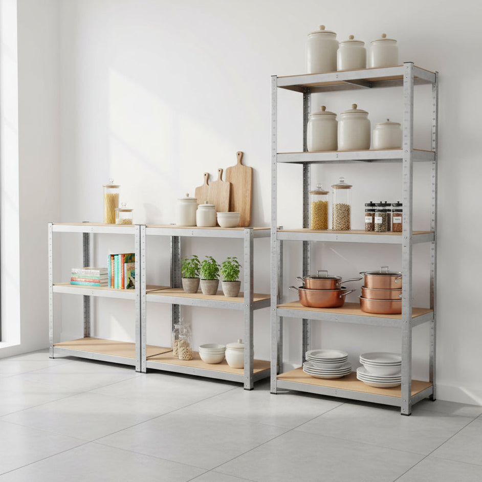 Meuble cuisine etagere metal resistant organisation optimale FlexiRack 5Niveaux