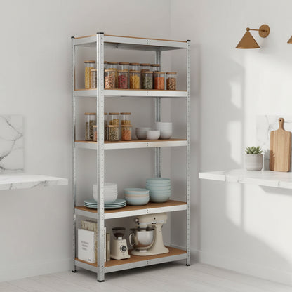 Meuble cuisine etagere stockage vaisselle ustensiles FlexiRack 5Niveaux 200cm