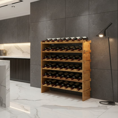 Meuble pour ranger bouteille cave vin maison 48 bouteilles BambooRack