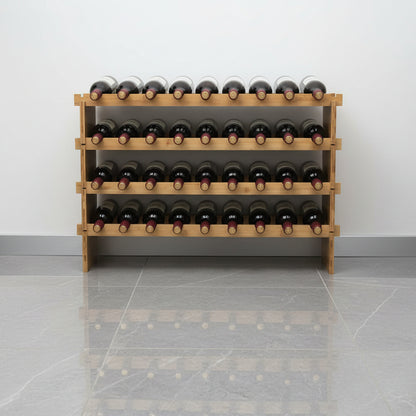 Meuble range bouteille bambou naturel 36 bouteilles WineNest