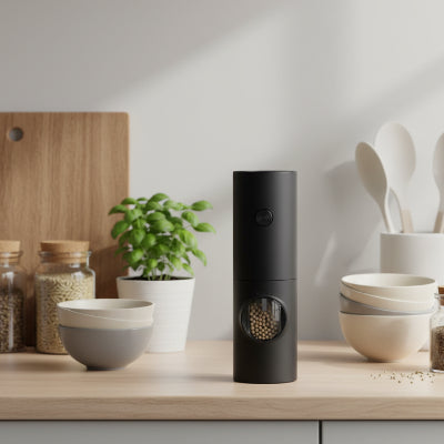 moulin epices electrique noir rechargeable AromaPress