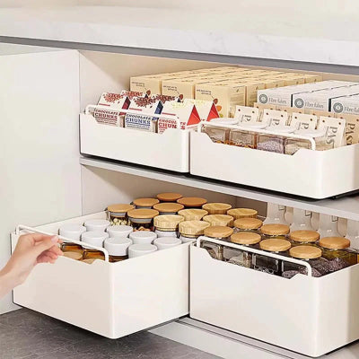 Panier coulissant cuisine accès simplifié objets profonds GlisseProfonde