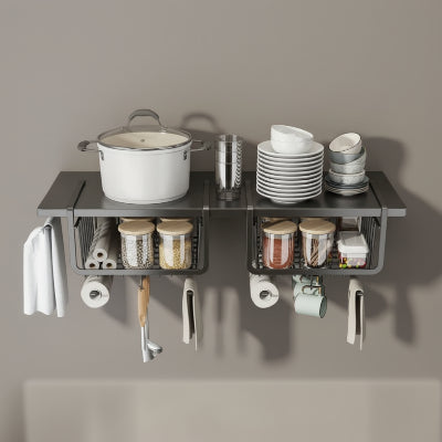 panier sous étagère metal solide fonctionnelle accès facile toute étagère