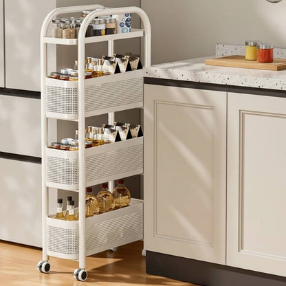 petite desserte a roulette crème 4niveaux 89cm hauteur 15cm largeur