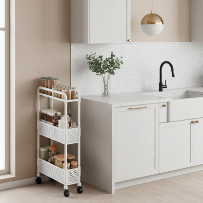 petite desserte a roulette ingrédients portée repas SlimSpace 15cm largeur
