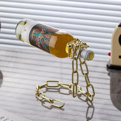 porte bouteille metal original 1 bouteille élégant or Orelia