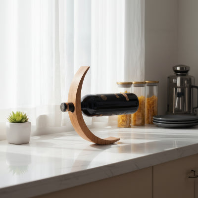 porte bouteille bois bambou arc pour vin et decor Vinova