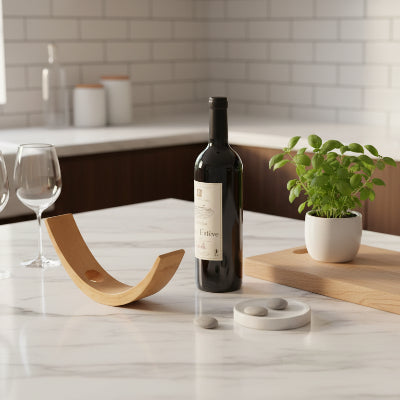 porte bouteille bois bambou arc stable et elegant Vinova
