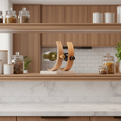 porte bouteille bois design arc pour cuisine salon bar Vinova