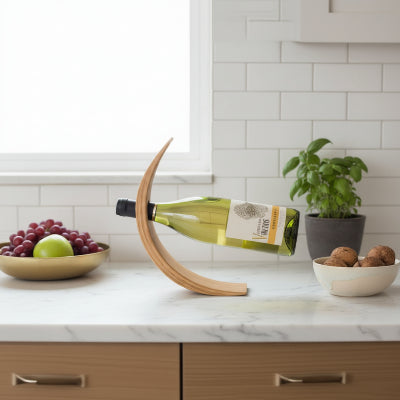 porte bouteille bois pratique et stable arc Vinova