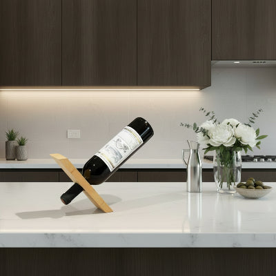 porte bouteille en bois de qualité droit Incline wood