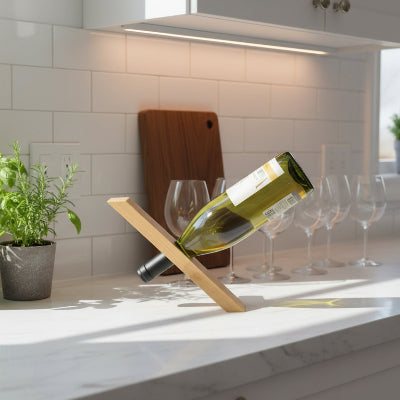 porte bouteille en bois élégant pour maison droit Incline wood