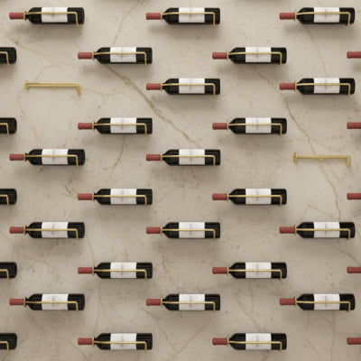 porte bouteille mural accroche au mur design métal doré BerceauVineo