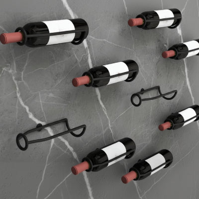 porte bouteille mural noir accroche au mur une bouteille BerceauVineo
