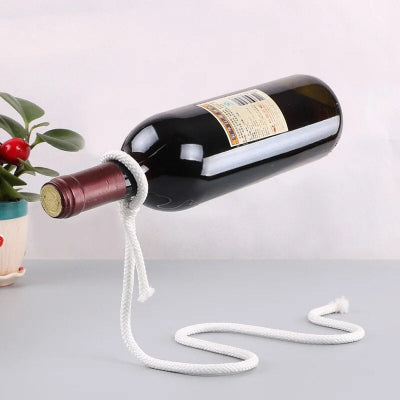 porte bouteille original flottant finition corde blanc tenant bouteille FloatVin
