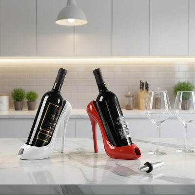 porte bouteille vin escarpin rouge blanc portant bouteille vin LadyWine