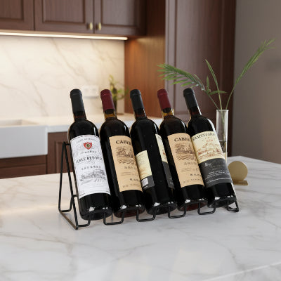 porte bouteilles rangement décoratif pour 4 bouteilles Noir Signature