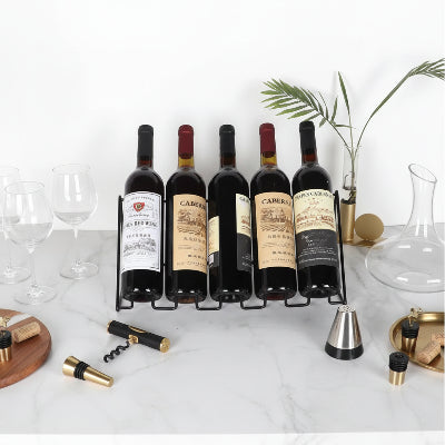 porte bouteilles vintage capacité 4 bouteilles Noir Signature