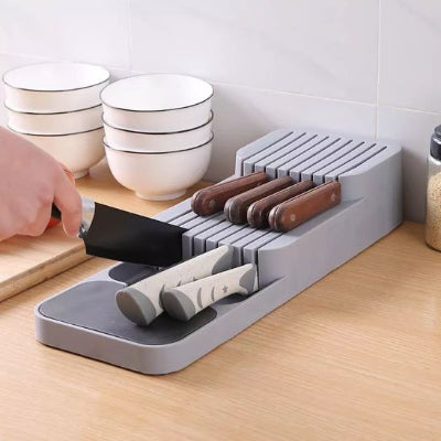 porte couteau gris pour cuisine fonctionnelle Ordrea Couteaux
