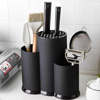 porte couteaux modulable 3 compartiments noir CouteauFix