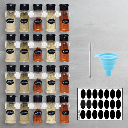 porte epice mural kit complet 4 supports 20 pots LineaClip