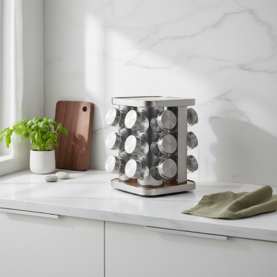 porte epices pots verre sans plomb Tourbillon Gourmet